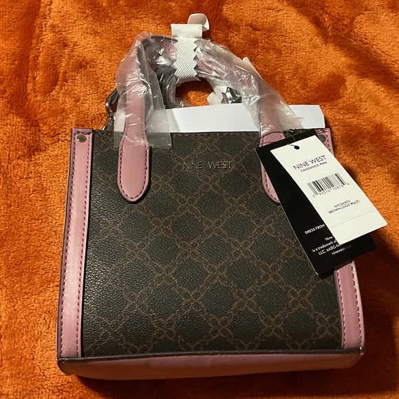 Nine West Pink and Brown Mini Bag - Picture 1 of 6